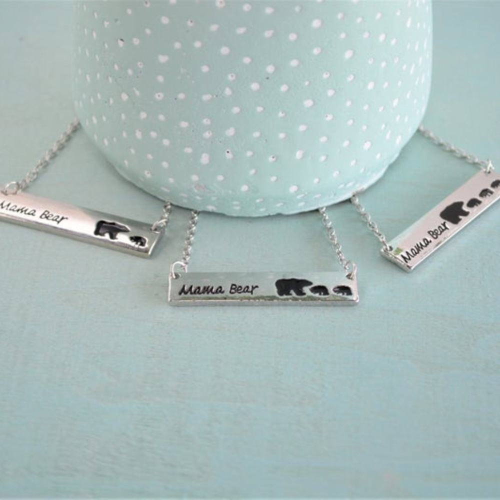 Mama Bear X2 Cubs Necklace